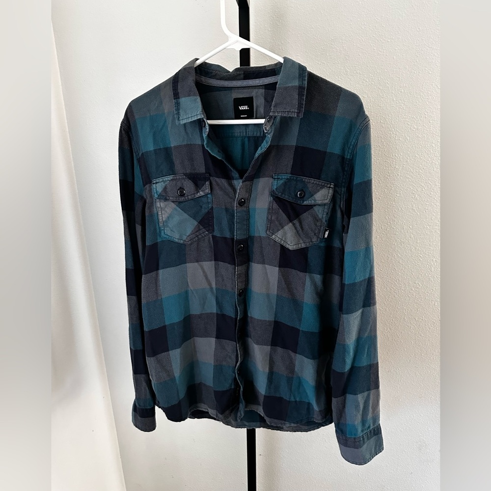 Vans Medium Button Down Flannel Shirt - image 1